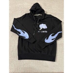 “Thunder And Rain”Black SHEIN Streetwear Hoodie Sweatshirt Size Small.EUC